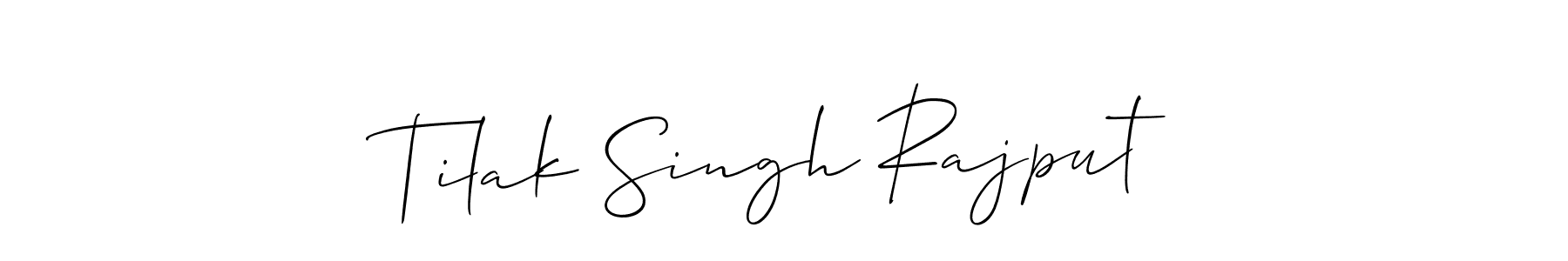 How to make Tilak Singh Rajput signature? Allison_Script is a professional autograph style. Create handwritten signature for Tilak Singh Rajput name. Tilak Singh Rajput signature style 2 images and pictures png