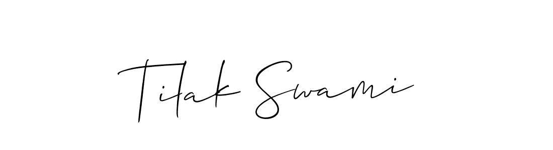 You should practise on your own different ways (Allison_Script) to write your name (Tilak Swami) in signature. don't let someone else do it for you. Tilak Swami signature style 2 images and pictures png