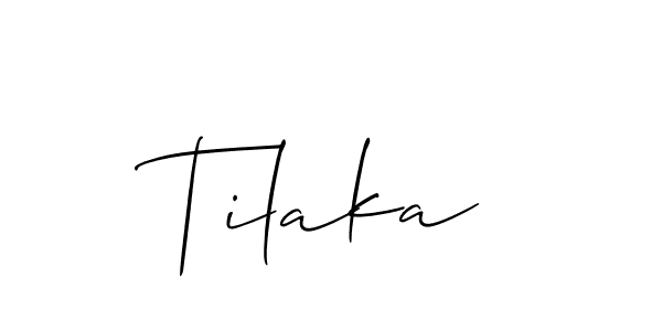 Tilaka stylish signature style. Best Handwritten Sign (Allison_Script) for my name. Handwritten Signature Collection Ideas for my name Tilaka. Tilaka signature style 2 images and pictures png