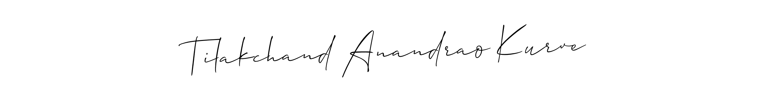 Also we have Tilakchand Anandrao Kurve name is the best signature style. Create professional handwritten signature collection using Allison_Script autograph style. Tilakchand Anandrao Kurve signature style 2 images and pictures png