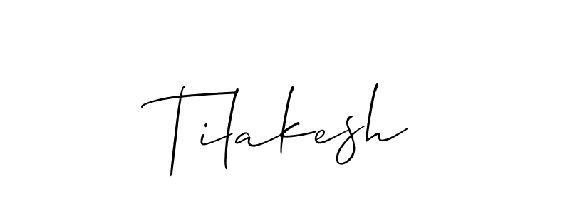 Make a beautiful signature design for name Tilakesh. With this signature (Allison_Script) style, you can create a handwritten signature for free. Tilakesh signature style 2 images and pictures png
