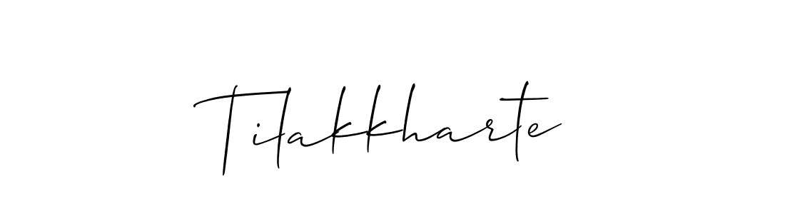 Tilakkharte stylish signature style. Best Handwritten Sign (Allison_Script) for my name. Handwritten Signature Collection Ideas for my name Tilakkharte. Tilakkharte signature style 2 images and pictures png