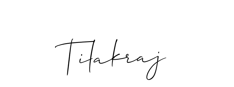 How to make Tilakraj signature? Allison_Script is a professional autograph style. Create handwritten signature for Tilakraj name. Tilakraj signature style 2 images and pictures png