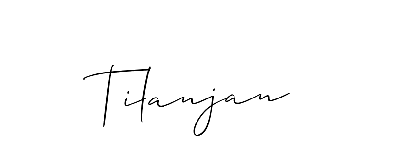 Use a signature maker to create a handwritten signature online. With this signature software, you can design (Allison_Script) your own signature for name Tilanjan. Tilanjan signature style 2 images and pictures png