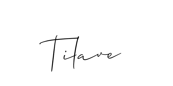 The best way (Allison_Script) to make a short signature is to pick only two or three words in your name. The name Tilave include a total of six letters. For converting this name. Tilave signature style 2 images and pictures png