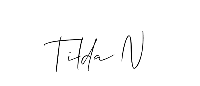 You should practise on your own different ways (Allison_Script) to write your name (Tilda N) in signature. don't let someone else do it for you. Tilda N signature style 2 images and pictures png