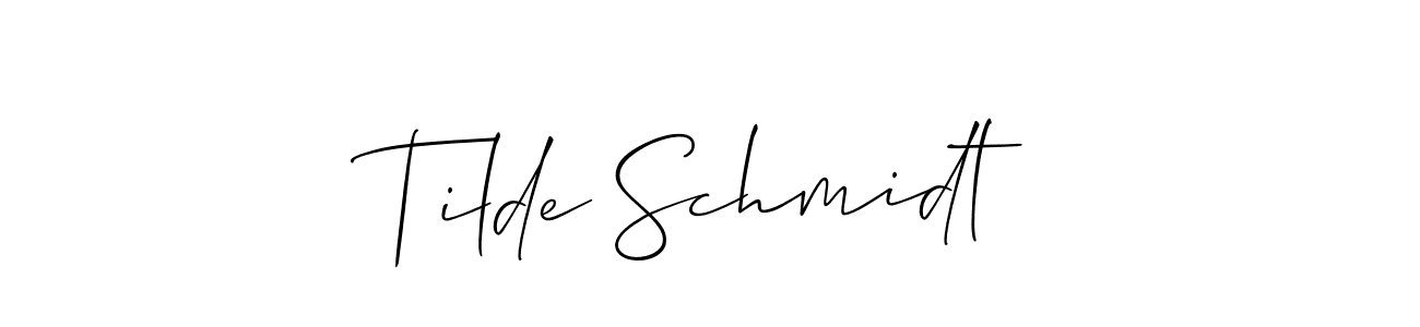 Make a short Tilde Schmidt signature style. Manage your documents anywhere anytime using Allison_Script. Create and add eSignatures, submit forms, share and send files easily. Tilde Schmidt signature style 2 images and pictures png