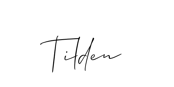 The best way (Allison_Script) to make a short signature is to pick only two or three words in your name. The name Tilden include a total of six letters. For converting this name. Tilden signature style 2 images and pictures png