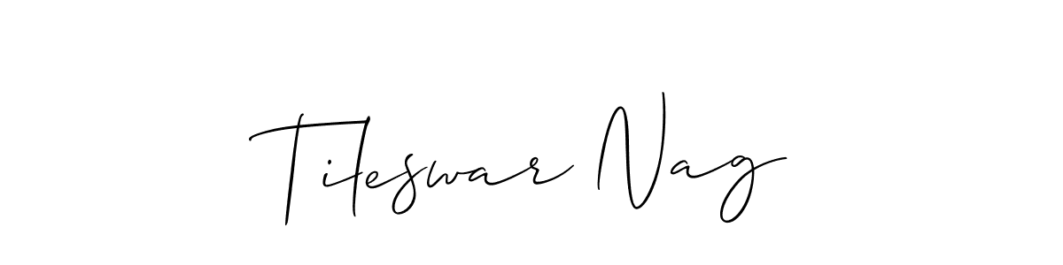 Create a beautiful signature design for name Tileswar Nag. With this signature (Allison_Script) fonts, you can make a handwritten signature for free. Tileswar Nag signature style 2 images and pictures png