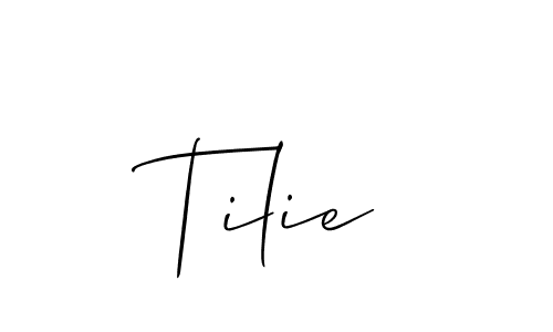 Similarly Allison_Script is the best handwritten signature design. Signature creator online .You can use it as an online autograph creator for name Tilie. Tilie signature style 2 images and pictures png