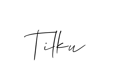 Create a beautiful signature design for name Tilku. With this signature (Allison_Script) fonts, you can make a handwritten signature for free. Tilku signature style 2 images and pictures png