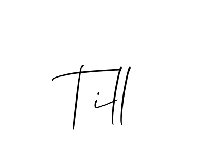 Make a short Till signature style. Manage your documents anywhere anytime using Allison_Script. Create and add eSignatures, submit forms, share and send files easily. Till signature style 2 images and pictures png