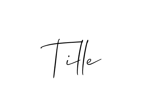 You can use this online signature creator to create a handwritten signature for the name Tille. This is the best online autograph maker. Tille signature style 2 images and pictures png