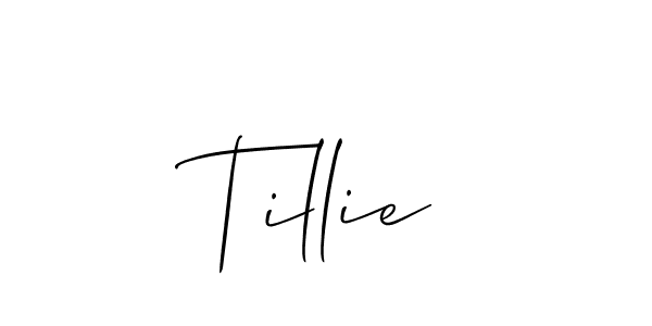 Allison_Script is a professional signature style that is perfect for those who want to add a touch of class to their signature. It is also a great choice for those who want to make their signature more unique. Get Tillie name to fancy signature for free. Tillie signature style 2 images and pictures png