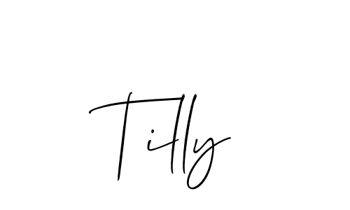 How to make Tilly signature? Allison_Script is a professional autograph style. Create handwritten signature for Tilly name. Tilly signature style 2 images and pictures png