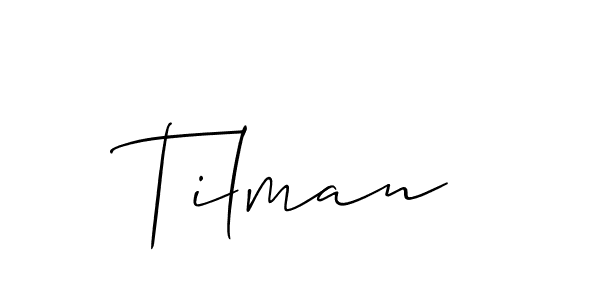 You should practise on your own different ways (Allison_Script) to write your name (Tilman) in signature. don't let someone else do it for you. Tilman signature style 2 images and pictures png
