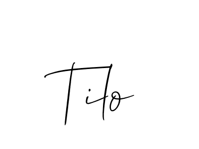 You should practise on your own different ways (Allison_Script) to write your name (Tilo) in signature. don't let someone else do it for you. Tilo signature style 2 images and pictures png