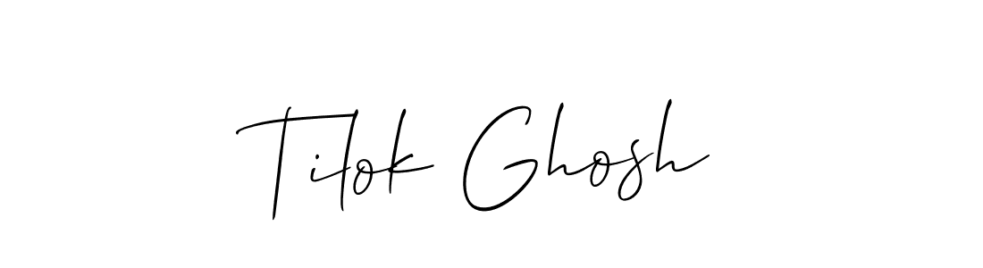 Design your own signature with our free online signature maker. With this signature software, you can create a handwritten (Allison_Script) signature for name Tilok Ghosh. Tilok Ghosh signature style 2 images and pictures png