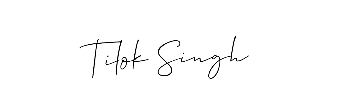 Also we have Tilok Singh name is the best signature style. Create professional handwritten signature collection using Allison_Script autograph style. Tilok Singh signature style 2 images and pictures png