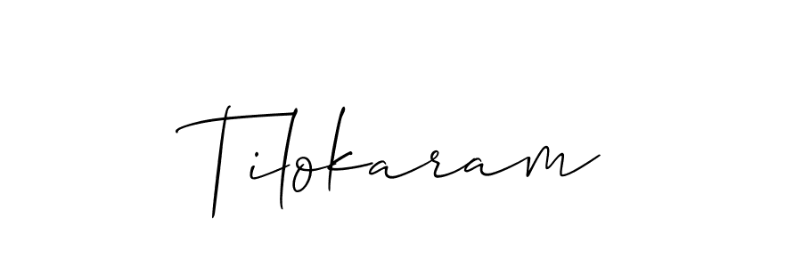 You should practise on your own different ways (Allison_Script) to write your name (Tilokaram) in signature. don't let someone else do it for you. Tilokaram signature style 2 images and pictures png