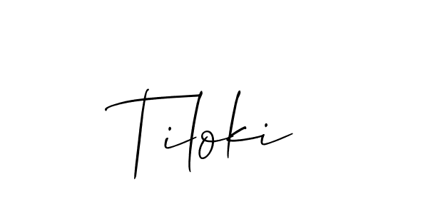 How to make Tiloki signature? Allison_Script is a professional autograph style. Create handwritten signature for Tiloki name. Tiloki signature style 2 images and pictures png