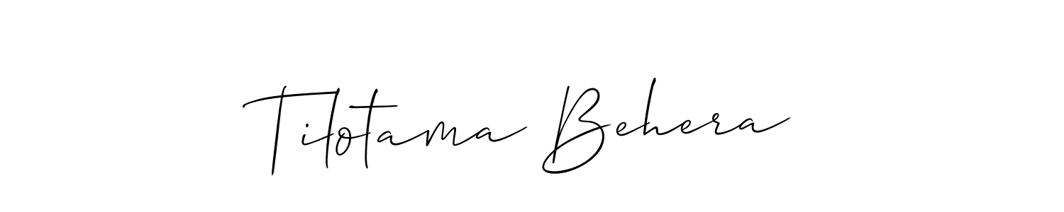 Use a signature maker to create a handwritten signature online. With this signature software, you can design (Allison_Script) your own signature for name Tilotama Behera. Tilotama Behera signature style 2 images and pictures png