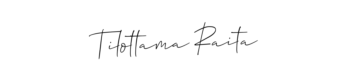 Tilottama Raita stylish signature style. Best Handwritten Sign (Allison_Script) for my name. Handwritten Signature Collection Ideas for my name Tilottama Raita. Tilottama Raita signature style 2 images and pictures png