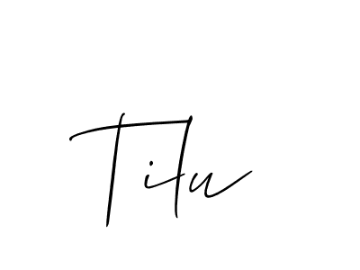 Here are the top 10 professional signature styles for the name Tilu. These are the best autograph styles you can use for your name. Tilu signature style 2 images and pictures png