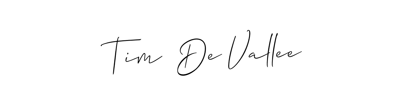 Allison_Script is a professional signature style that is perfect for those who want to add a touch of class to their signature. It is also a great choice for those who want to make their signature more unique. Get Tim  De Vallee name to fancy signature for free. Tim  De Vallee signature style 2 images and pictures png