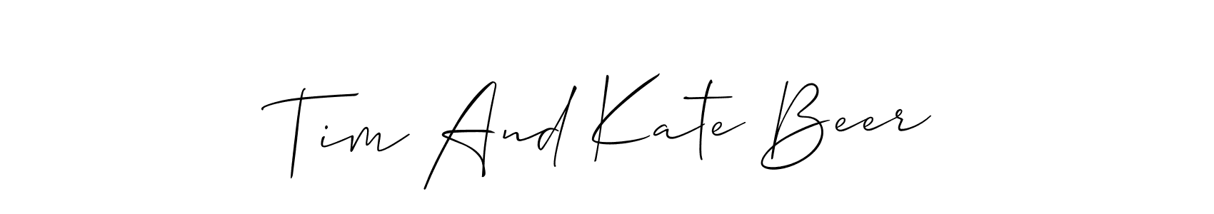 Also we have Tim And Kate Beer name is the best signature style. Create professional handwritten signature collection using Allison_Script autograph style. Tim And Kate Beer signature style 2 images and pictures png