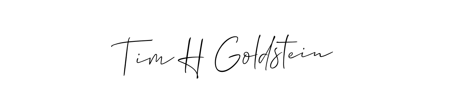 Tim H Goldstein stylish signature style. Best Handwritten Sign (Allison_Script) for my name. Handwritten Signature Collection Ideas for my name Tim H Goldstein. Tim H Goldstein signature style 2 images and pictures png