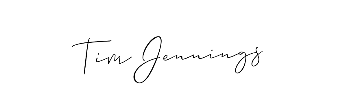 It looks lik you need a new signature style for name Tim Jennings. Design unique handwritten (Allison_Script) signature with our free signature maker in just a few clicks. Tim Jennings signature style 2 images and pictures png