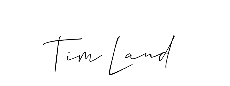 How to make Tim Land name signature. Use Allison_Script style for creating short signs online. This is the latest handwritten sign. Tim Land signature style 2 images and pictures png