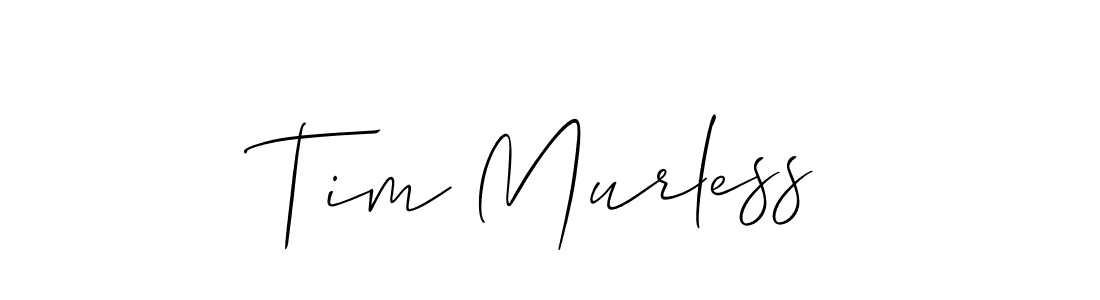 How to make Tim Murless name signature. Use Allison_Script style for creating short signs online. This is the latest handwritten sign. Tim Murless signature style 2 images and pictures png