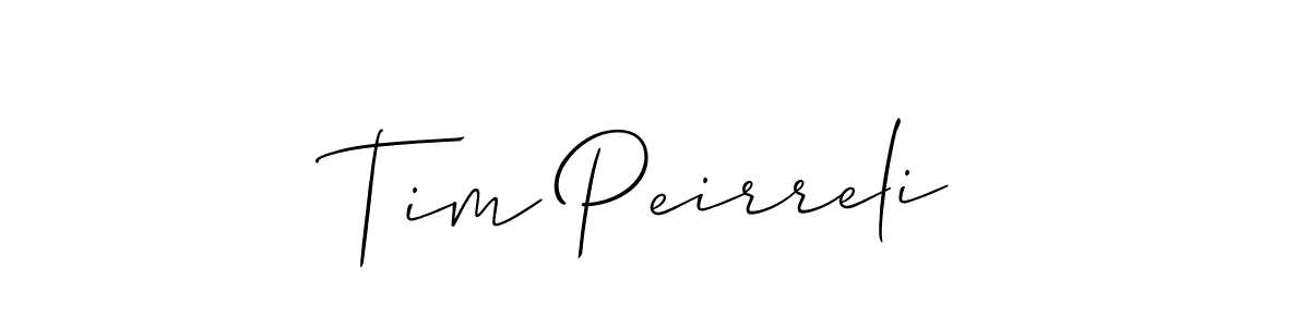 How to make Tim Peirreli signature? Allison_Script is a professional autograph style. Create handwritten signature for Tim Peirreli name. Tim Peirreli signature style 2 images and pictures png