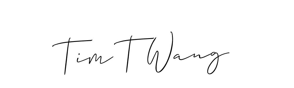 Best and Professional Signature Style for Tim T Wang. Allison_Script Best Signature Style Collection. Tim T Wang signature style 2 images and pictures png