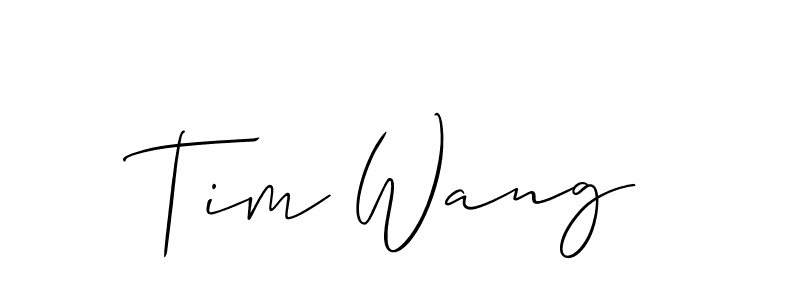 You should practise on your own different ways (Allison_Script) to write your name (Tim Wang) in signature. don't let someone else do it for you. Tim Wang signature style 2 images and pictures png