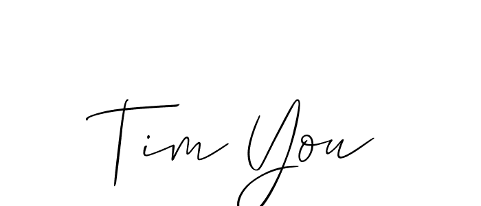 Also You can easily find your signature by using the search form. We will create Tim You name handwritten signature images for you free of cost using Allison_Script sign style. Tim You signature style 2 images and pictures png