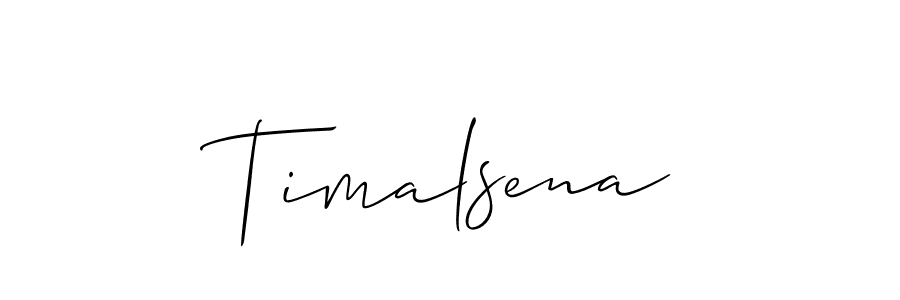 The best way (Allison_Script) to make a short signature is to pick only two or three words in your name. The name Timalsena include a total of six letters. For converting this name. Timalsena signature style 2 images and pictures png