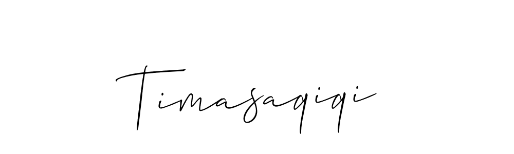 Use a signature maker to create a handwritten signature online. With this signature software, you can design (Allison_Script) your own signature for name Timasaqiqi. Timasaqiqi signature style 2 images and pictures png