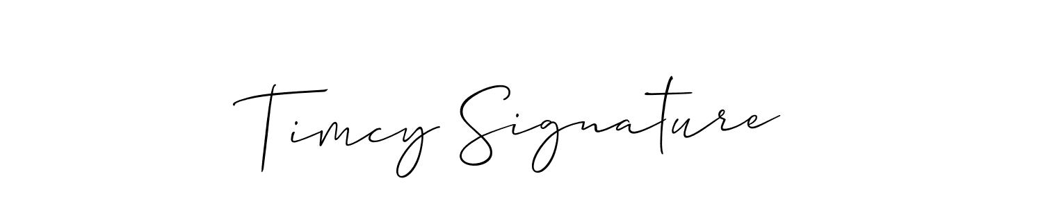 Also we have Timcy Signature name is the best signature style. Create professional handwritten signature collection using Allison_Script autograph style. Timcy Signature signature style 2 images and pictures png