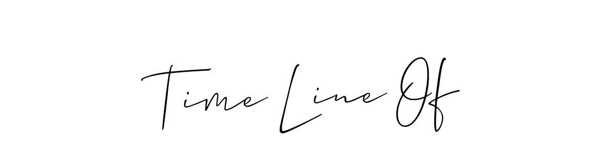Create a beautiful signature design for name Time Line Of. With this signature (Allison_Script) fonts, you can make a handwritten signature for free. Time Line Of signature style 2 images and pictures png