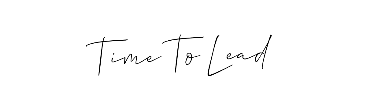Similarly Allison_Script is the best handwritten signature design. Signature creator online .You can use it as an online autograph creator for name Time To Lead. Time To Lead signature style 2 images and pictures png