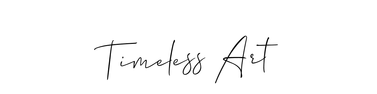 You should practise on your own different ways (Allison_Script) to write your name (Timeless Art) in signature. don't let someone else do it for you. Timeless Art signature style 2 images and pictures png