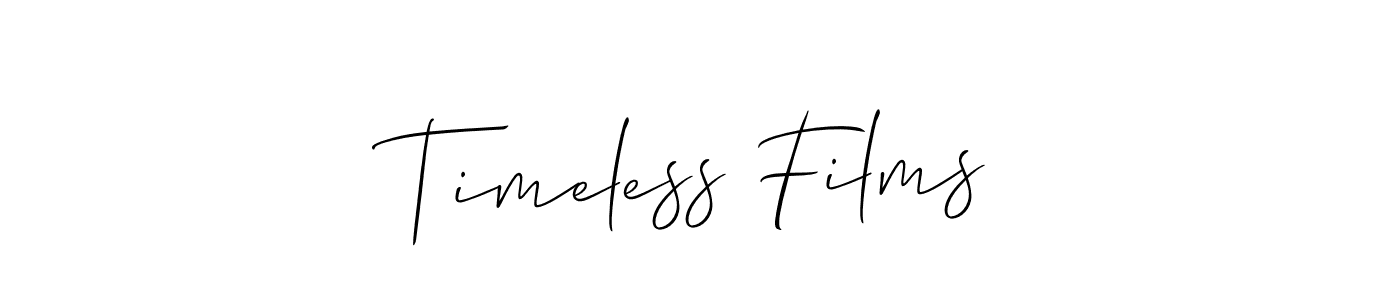 How to make Timeless Films signature? Allison_Script is a professional autograph style. Create handwritten signature for Timeless Films name. Timeless Films signature style 2 images and pictures png