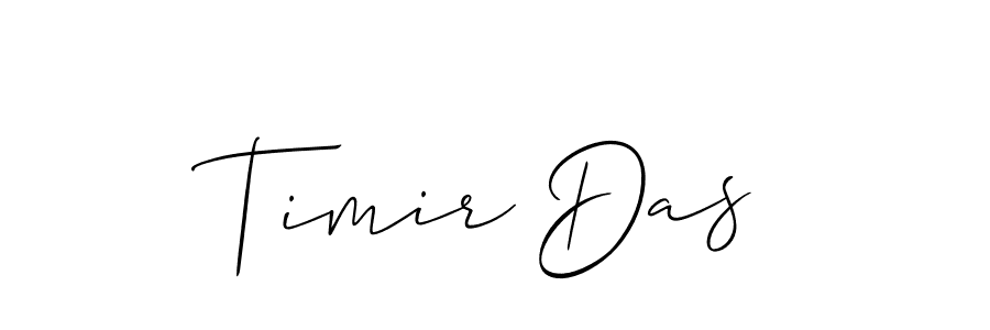 Make a short Timir Das signature style. Manage your documents anywhere anytime using Allison_Script. Create and add eSignatures, submit forms, share and send files easily. Timir Das signature style 2 images and pictures png