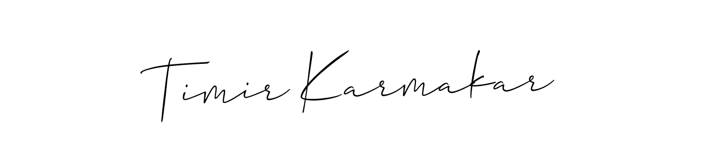 Timir Karmakar stylish signature style. Best Handwritten Sign (Allison_Script) for my name. Handwritten Signature Collection Ideas for my name Timir Karmakar. Timir Karmakar signature style 2 images and pictures png