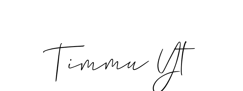 Use a signature maker to create a handwritten signature online. With this signature software, you can design (Allison_Script) your own signature for name Timmu Yt. Timmu Yt signature style 2 images and pictures png