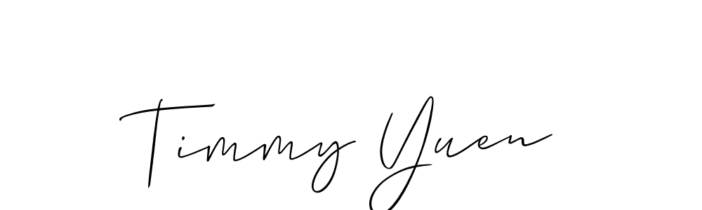 Create a beautiful signature design for name Timmy Yuen. With this signature (Allison_Script) fonts, you can make a handwritten signature for free. Timmy Yuen signature style 2 images and pictures png