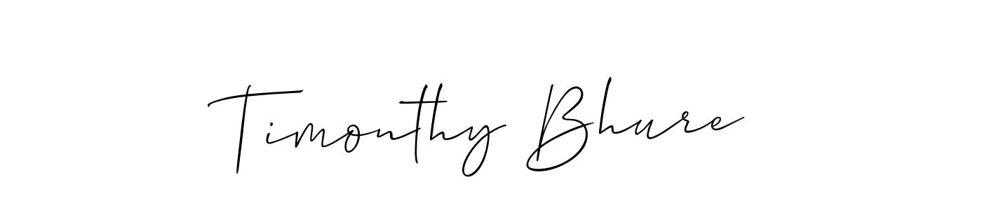 Also we have Timonthy Bhure name is the best signature style. Create professional handwritten signature collection using Allison_Script autograph style. Timonthy Bhure signature style 2 images and pictures png